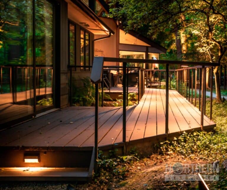 Glowing Back Porch in the Woods