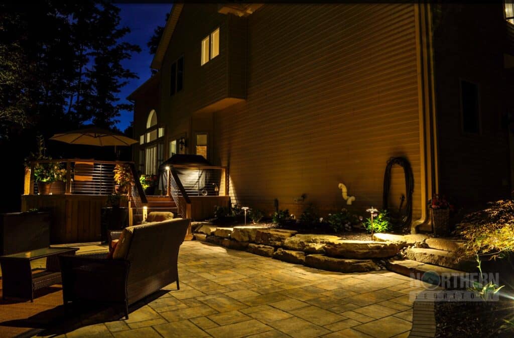 Backyard seating area