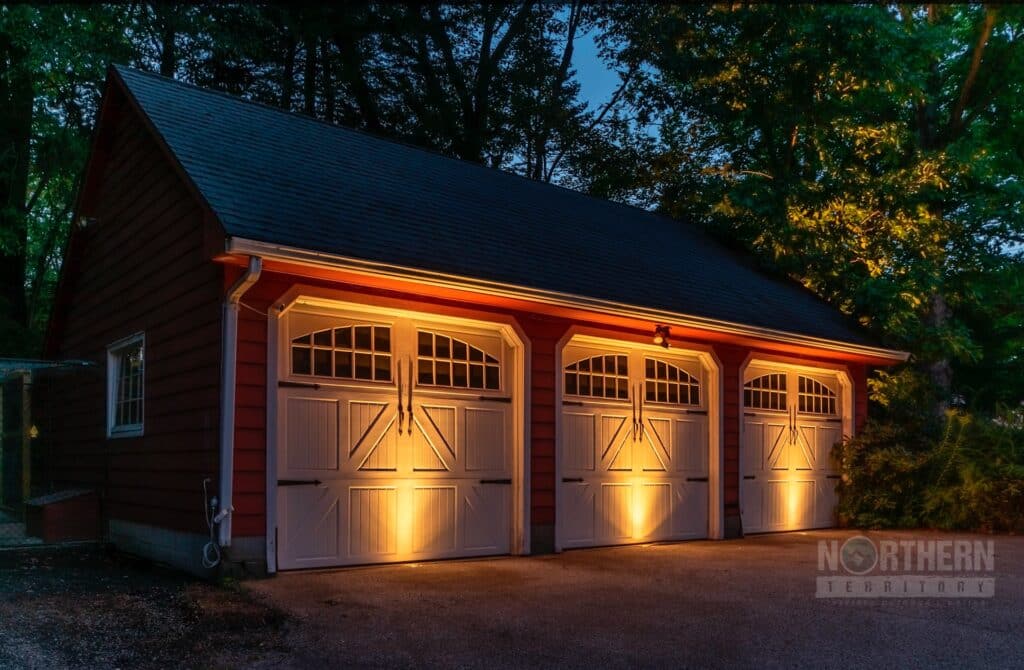 Lighting on garage doors